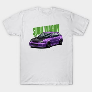 Subie Wagon (purple) T-Shirt